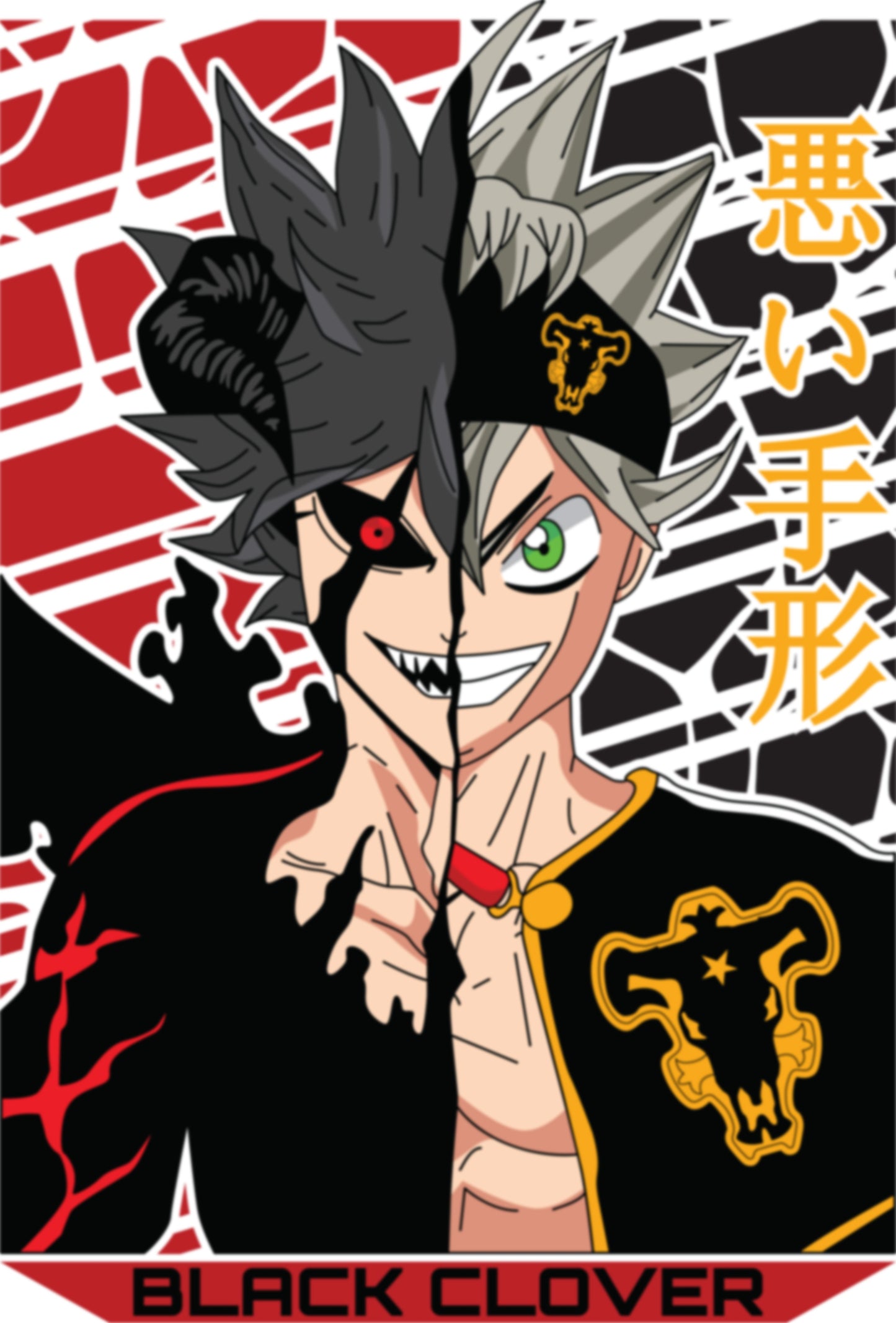 Black Clover - Asta-Liebe 01  Premium Anime Design, High Quality DTF Print, 100% Cotton Shirt