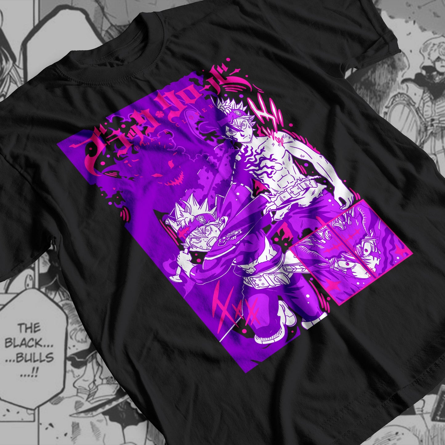 Black Clover Asta-Liebe 04 Premium Anime Design, High Quality DTF Print, 100% Cotton Shirt