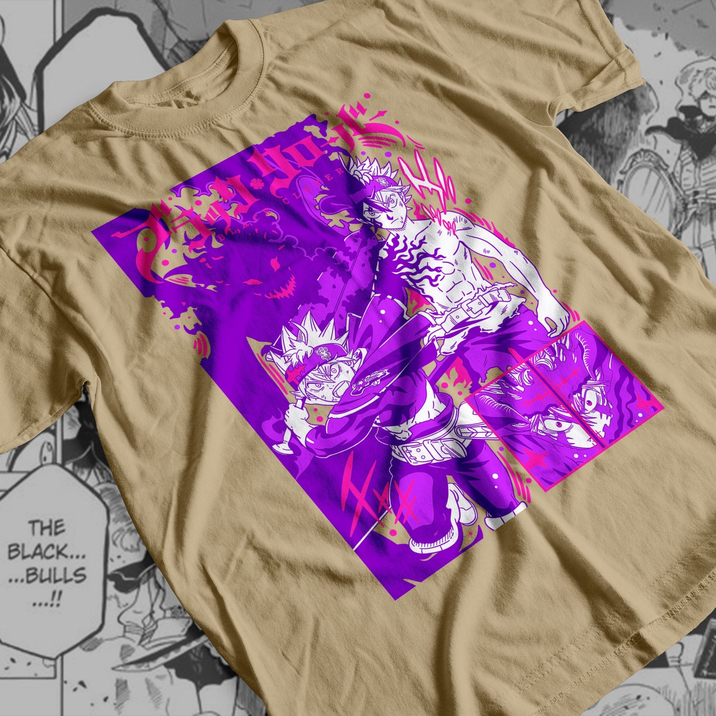 Black Clover Asta-Liebe 04 Premium Anime Design, High Quality DTF Print, 100% Cotton Shirt