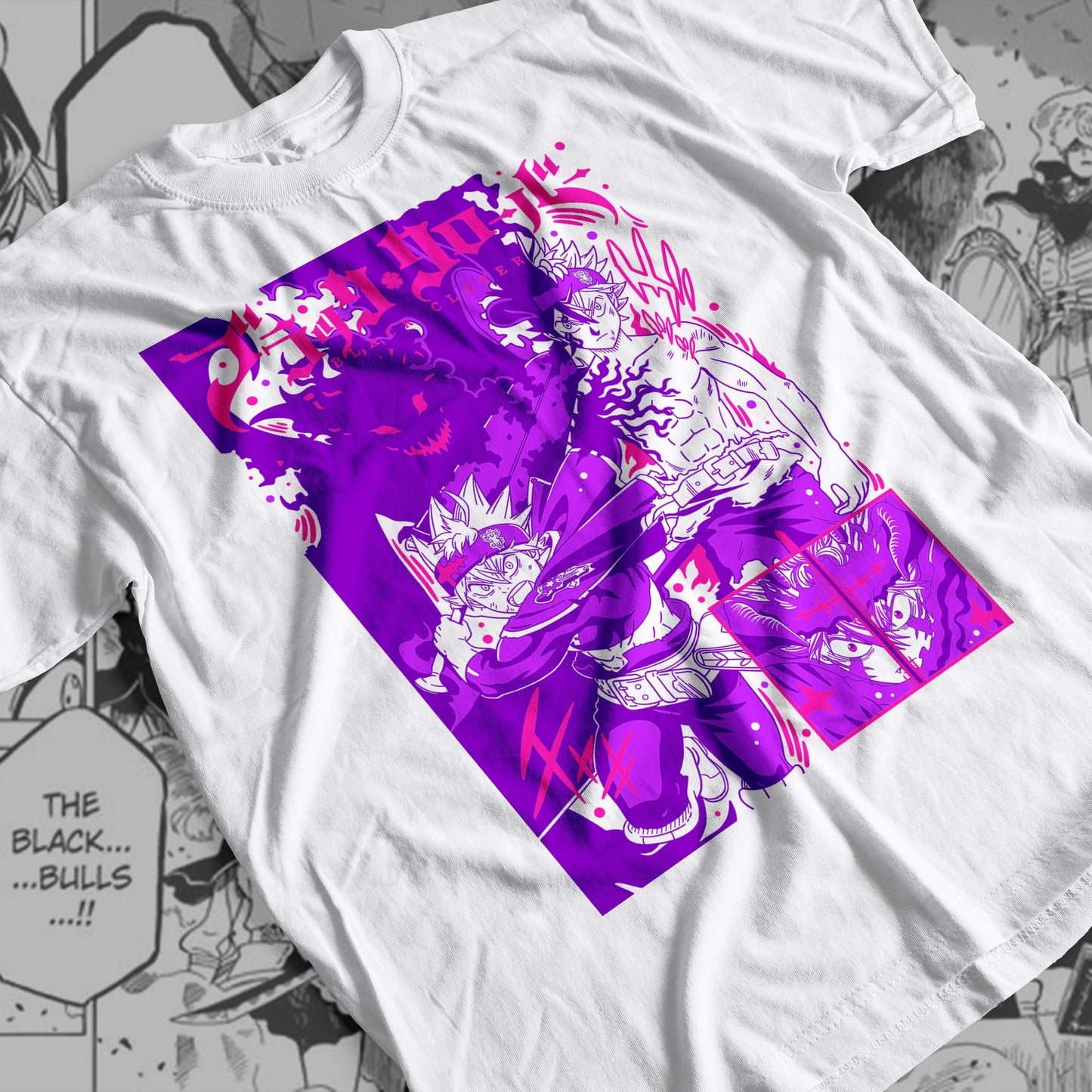 Black Clover Asta-Liebe 04 Premium Anime Design, High Quality DTF Print, 100% Cotton Shirt