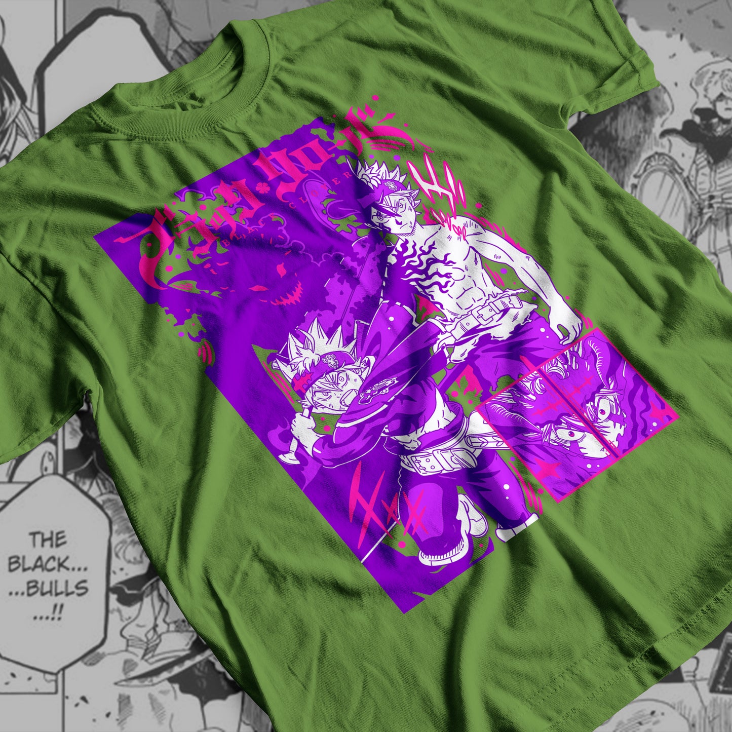 Black Clover Asta-Liebe 04 Premium Anime Design, High Quality DTF Print, 100% Cotton Shirt