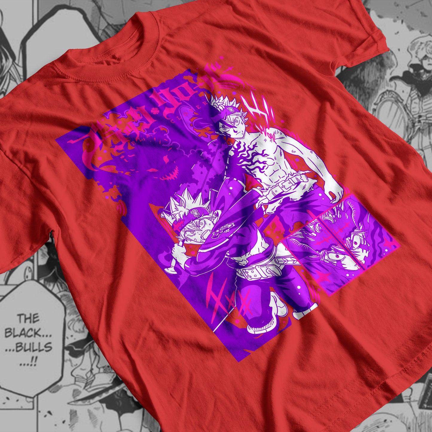 Black Clover Asta-Liebe 04 Premium Anime Design, High Quality DTF Print, 100% Cotton Shirt