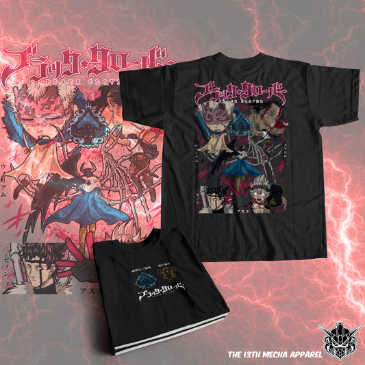 Black Clover - Spade Kingdom Arc Premium Anime Design, High Quality DTF Print, 100% Cotton Shirt