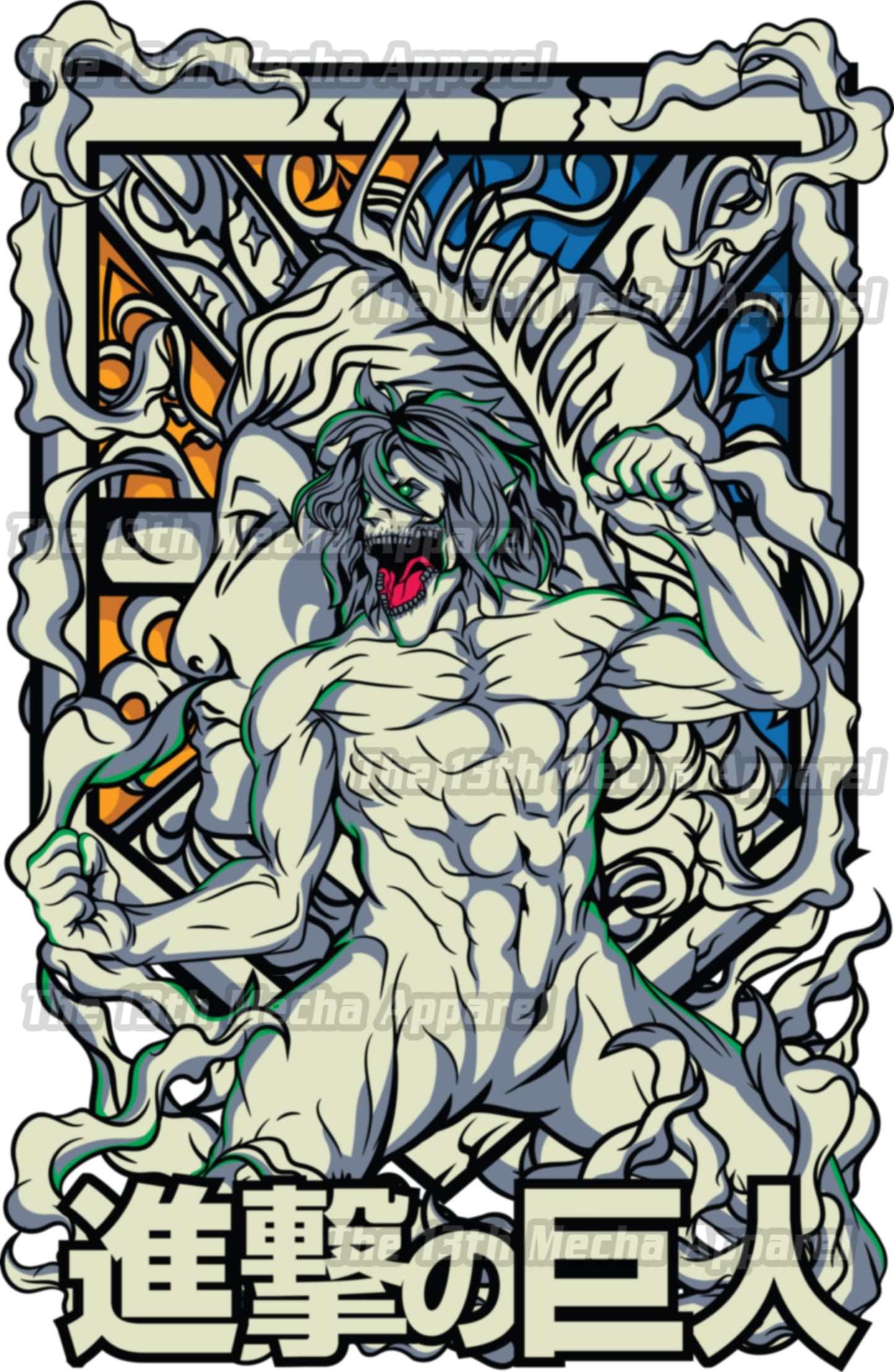 Attack on Titan - Attack Titan 01 Premium Anime Design, High Quality DTF Print, 100% Cotton Shirt