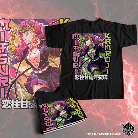 Demon Slayer - Mitsuri Kanroji 01 Premium Anime Design, High Quality DTF Print, 100% Cotton Shirt