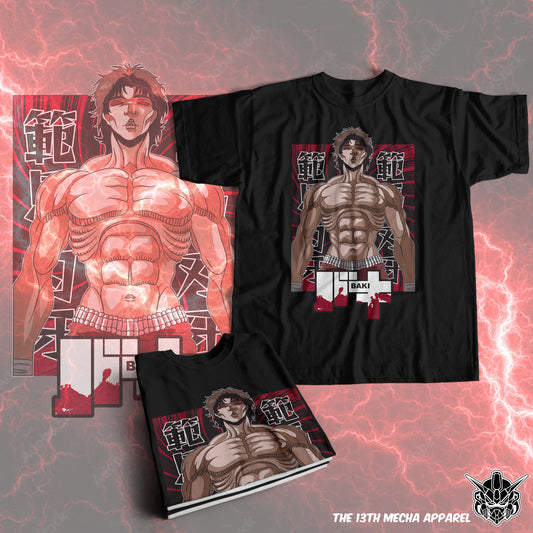 Baki the Grappler - Baki Hanma 03 Premium Anime Design, High Quality DTF Print, 100% Cotton Shirt