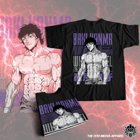 Baki the Grappler - Baki Hanma 02 Premium Anime Design, High Quality DTF Print, 100% Cotton Shirt