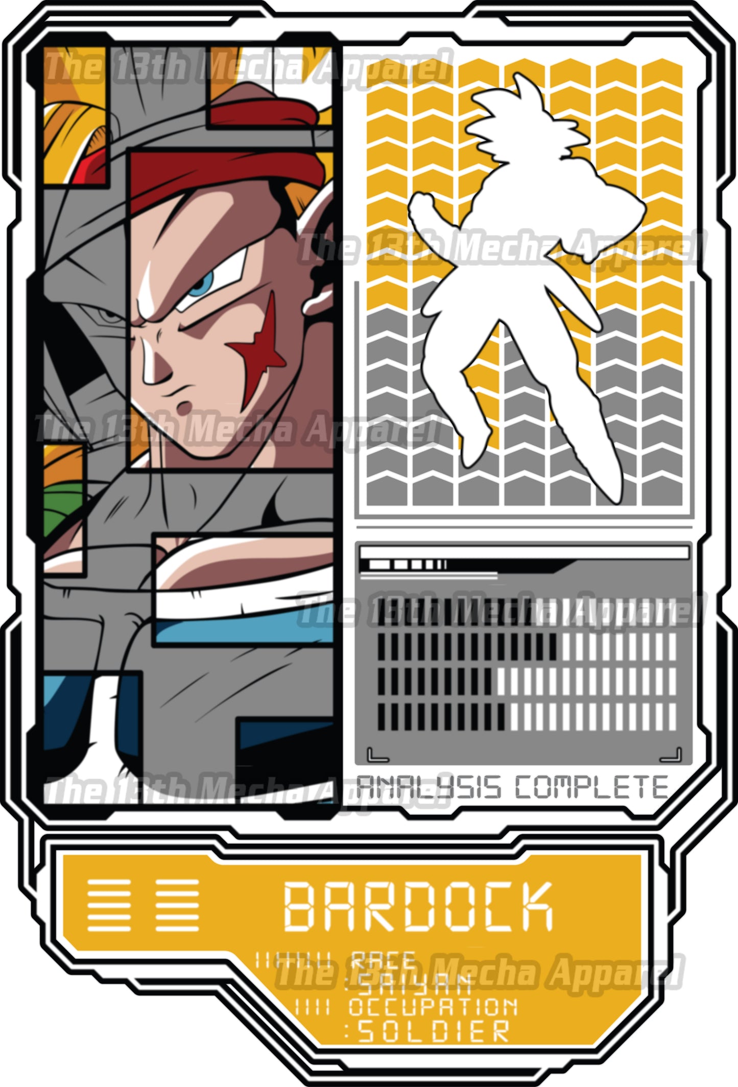 Dragon Ball Super - Bardock  Premium Anime Design, High Quality DTF Print, 100% Cotton Shirt