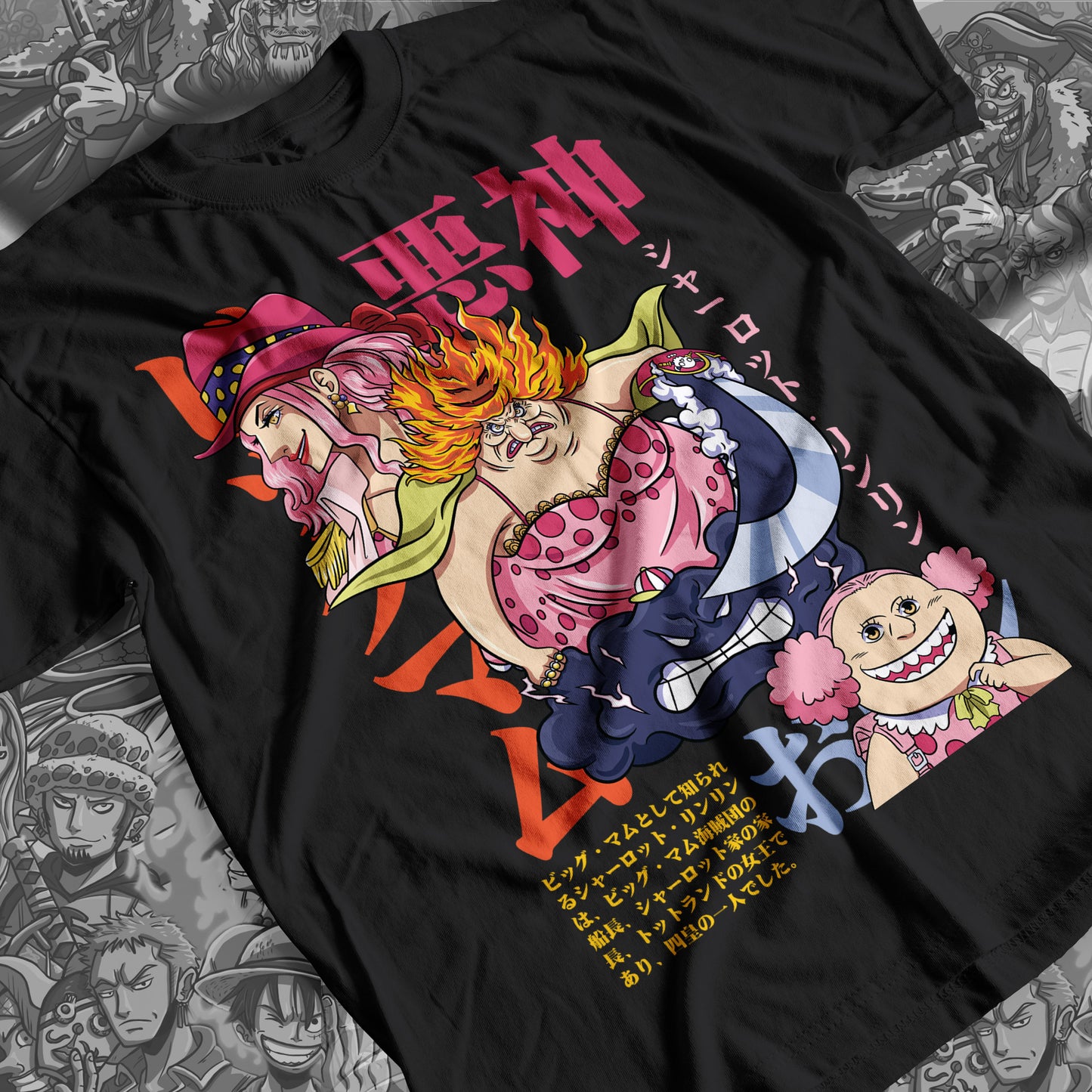 One Piece - Big Mom 01 Premium Anime Design, High Quality DTF Print, 100% Cotton Shirt