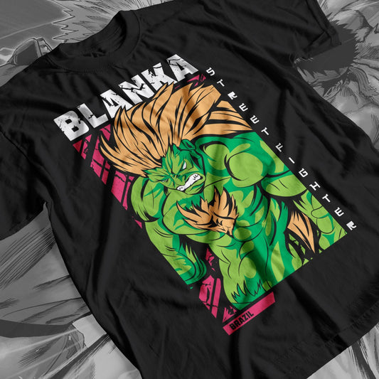 Street Fighter - Blanka  Premium Anime Design, High Quality DTF Print, 100% Cotton Shirt