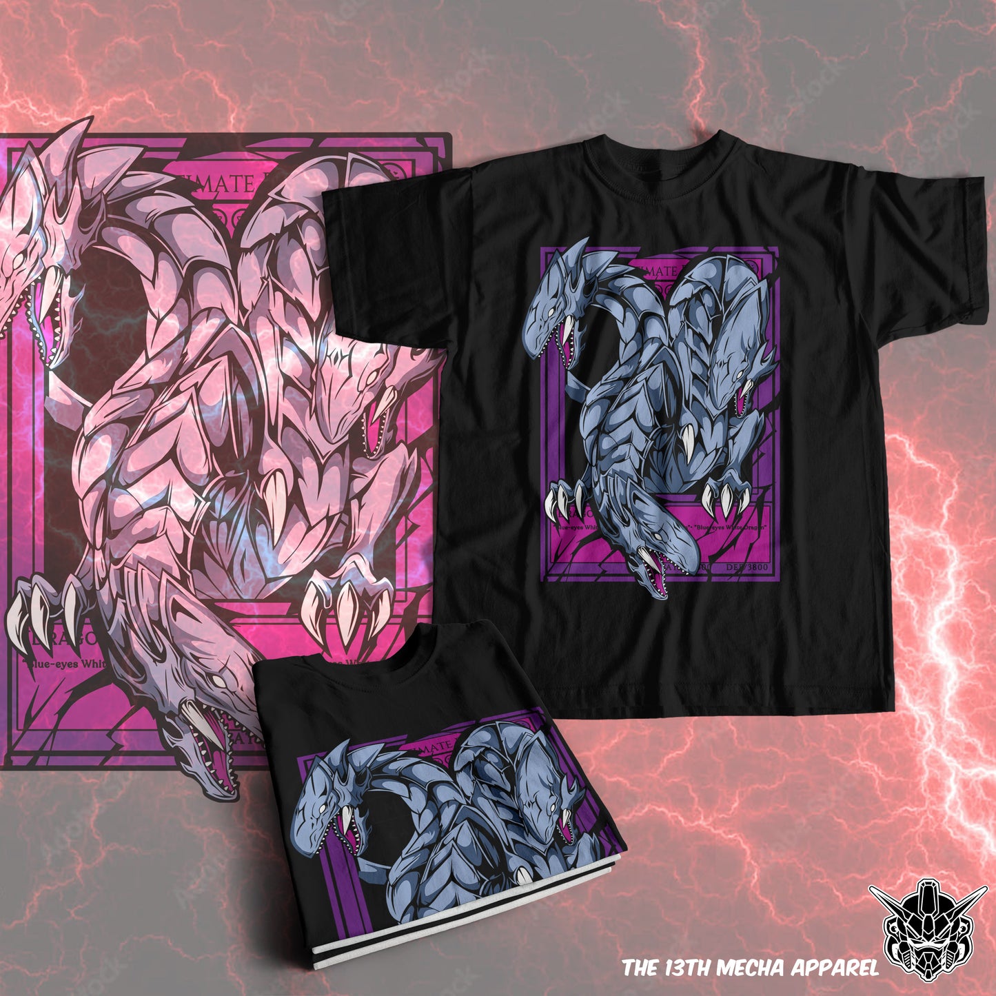 Yu-Gi-Oh! - Blue Eyes Ultimate Dragon 01 Premium Anime Design, High Quality DTF Print, 100% Cotton Shirt