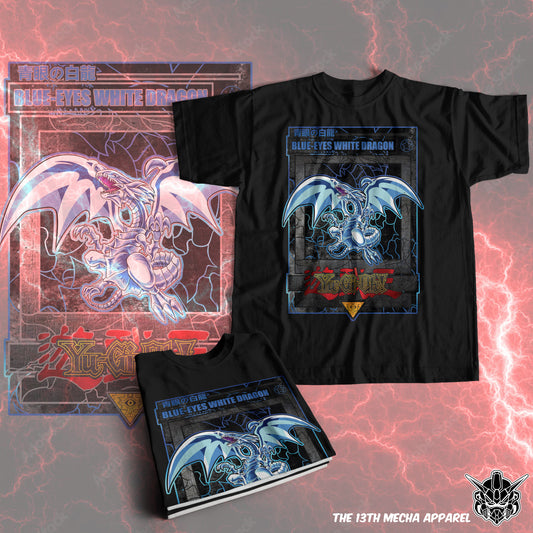 Yu-Gi-Oh! - Blue Eyes Whote Dragon Premium Anime Design, High Quality DTF Print, 100% Cotton Shirt