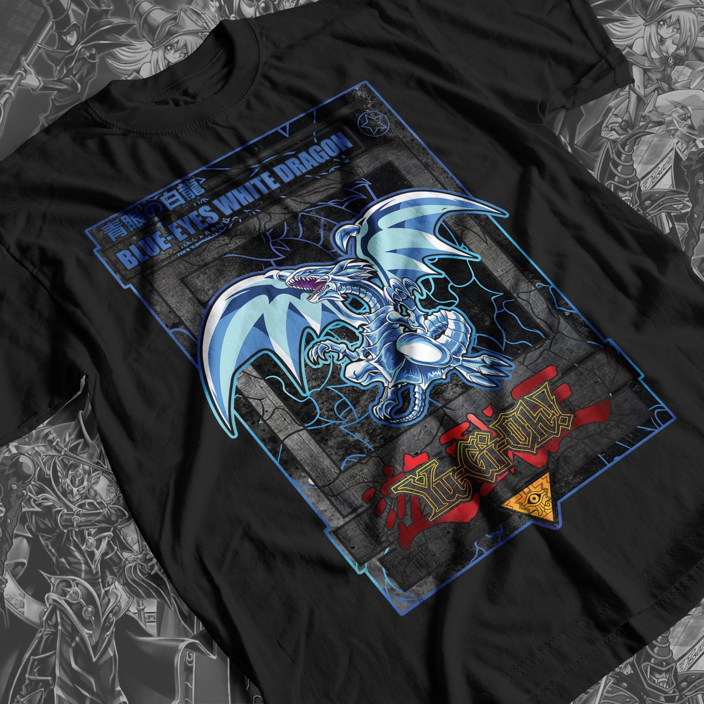 Yu-Gi-Oh! - Blue Eyes Whote Dragon Premium Anime Design, High Quality DTF Print, 100% Cotton Shirt