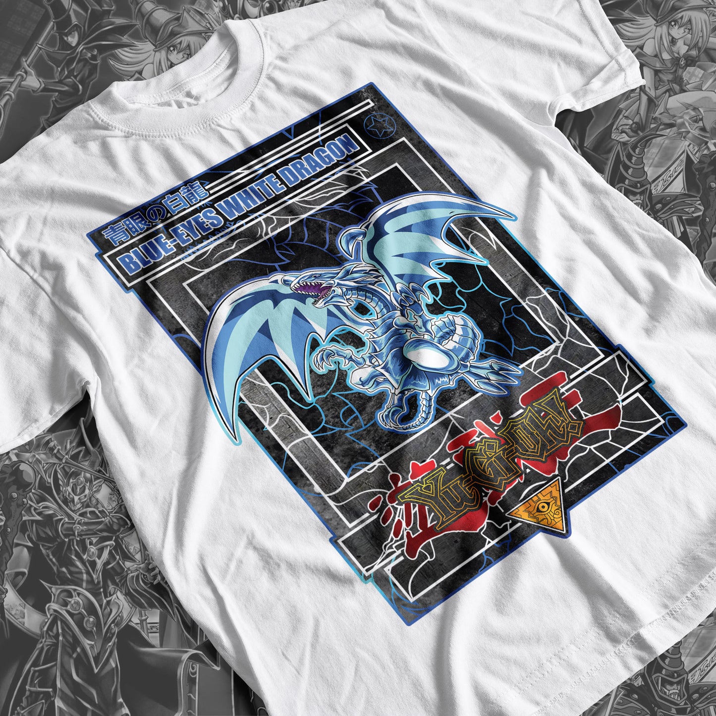 Yu-Gi-Oh! - Blue Eyes Whote Dragon Premium Anime Design, High Quality DTF Print, 100% Cotton Shirt