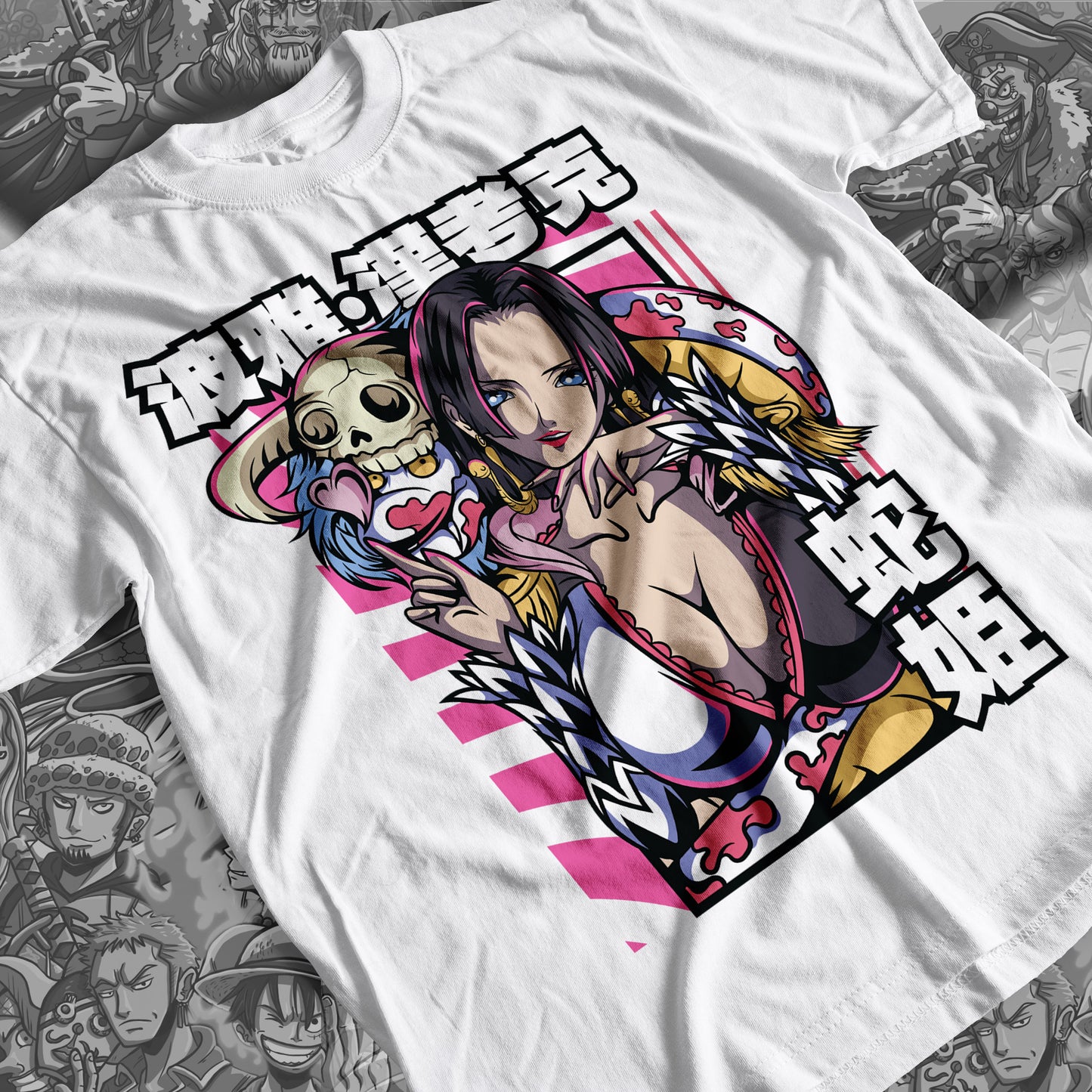 One Piece - Boa Hancock  Premium Anime Design, High Quality DTF Print, 100% Cotton Shirt