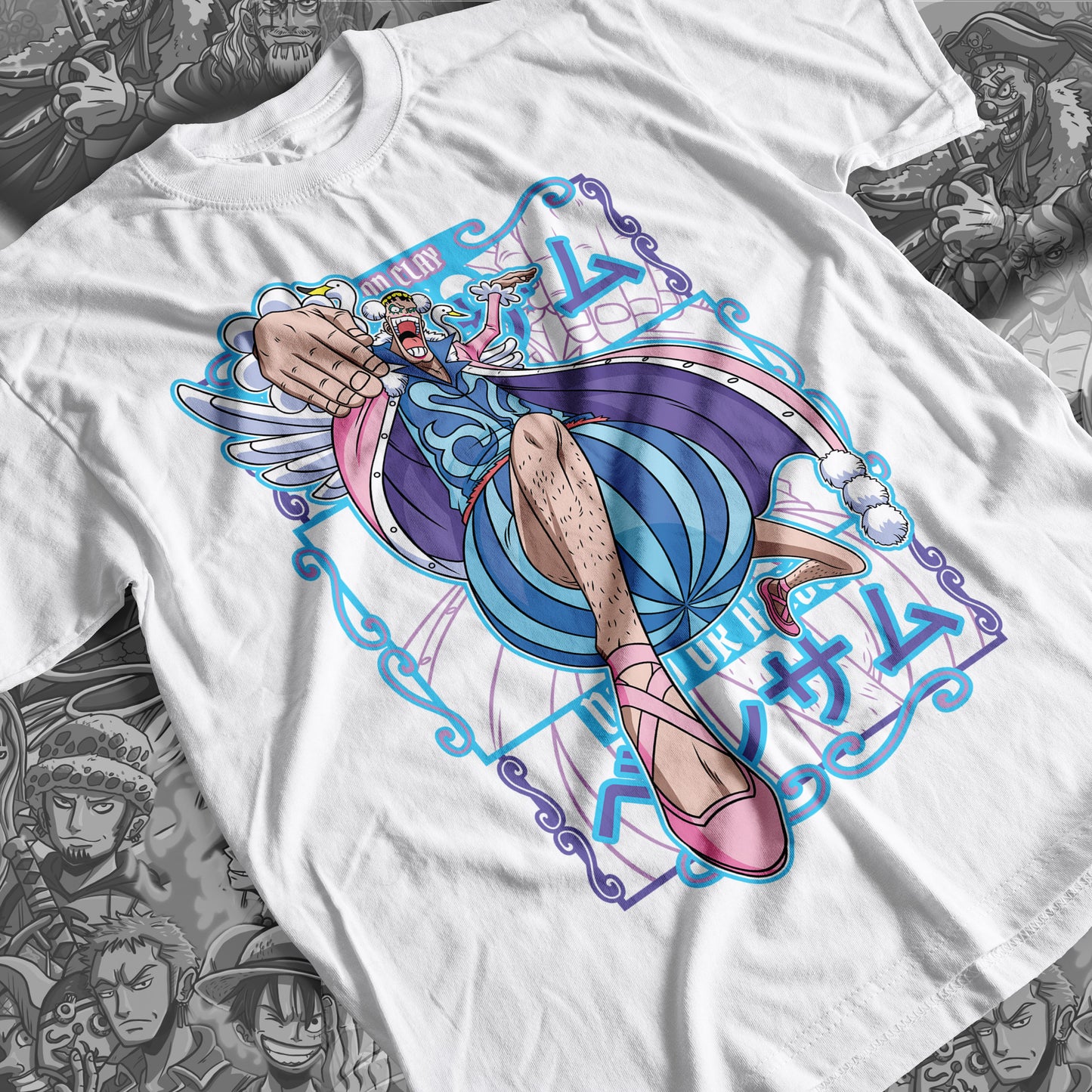 One Piece - Bon Clay Premium Anime Design, High Quality DTF Print, 100% Cotton Shirt