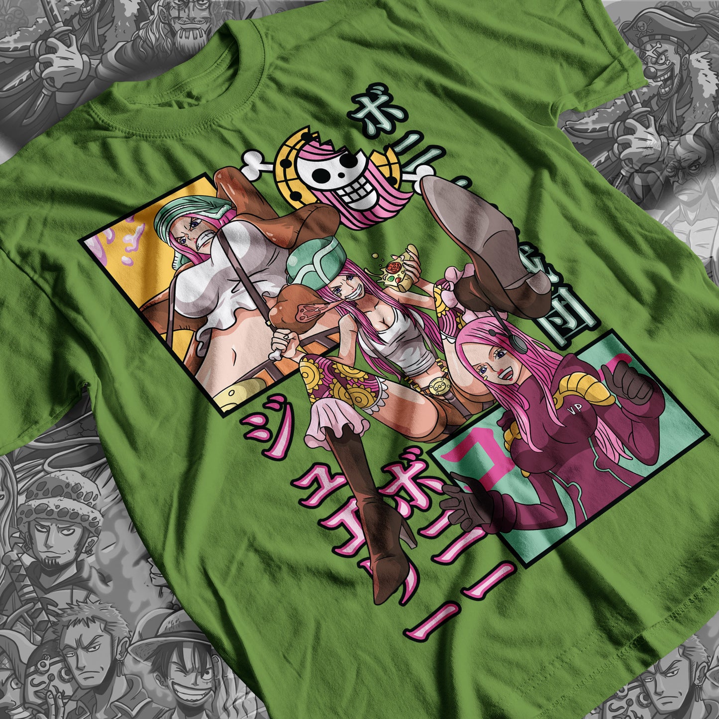 One Piece - Bonney 02 Premium Anime Design, High Quality DTF Print, 100% Cotton Shirt