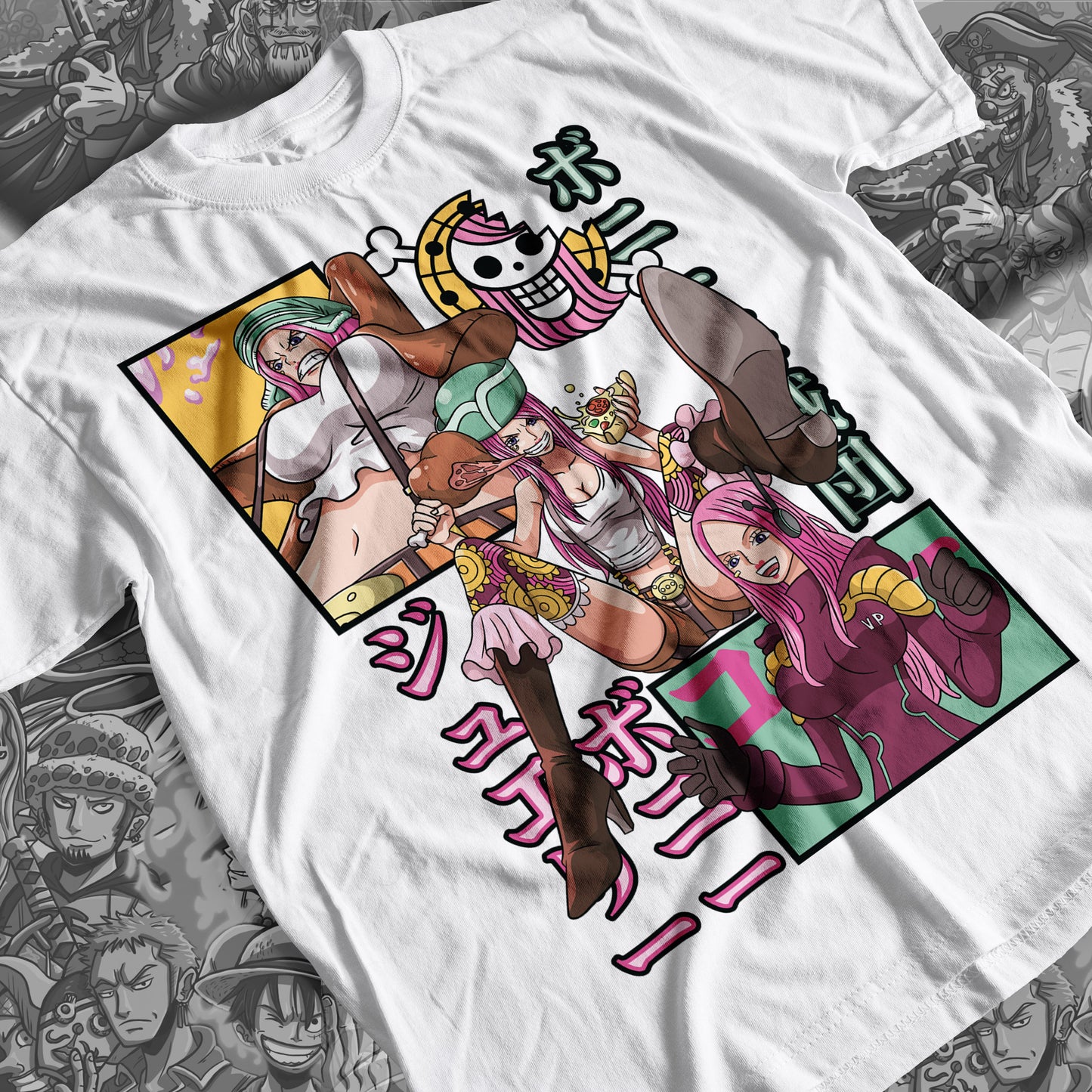 One Piece - Bonney 02 Premium Anime Design, High Quality DTF Print, 100% Cotton Shirt