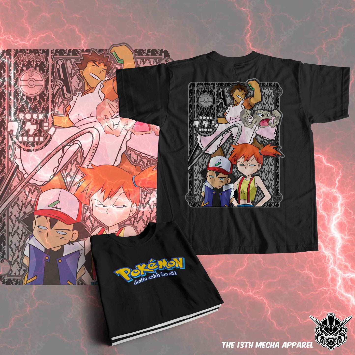 Pokemon - Brock 01 Premium Anime Design, High Quality DTF Print, 100% Cotton Shirt