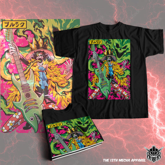 One Piece - Brook 01 Premium Anime Design, High Quality DTF Print, 100% Cotton Shirt