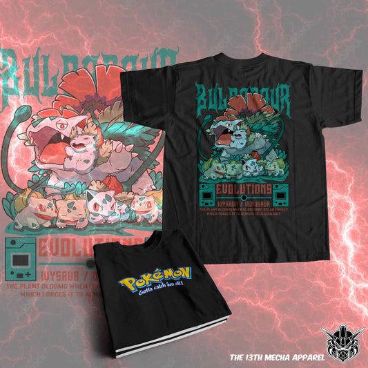 Pokemon - Bulbasaur 01 Premium Anime Design, High Quality DTF Print, 100% Cotton Shirt