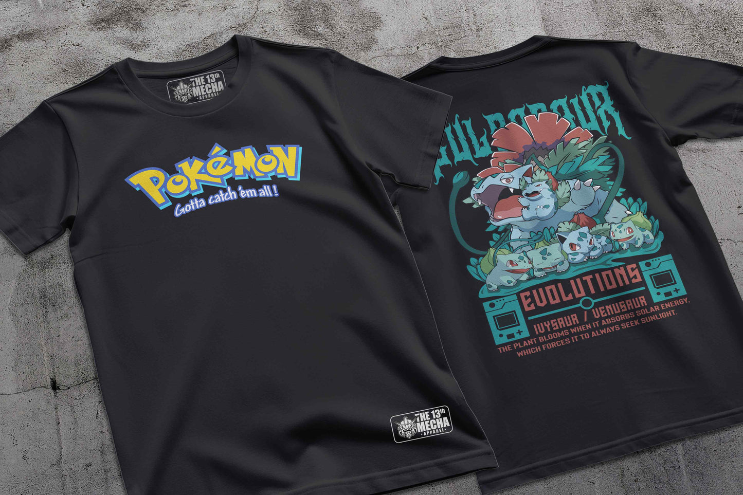 Pokemon - Bulbasaur 01 Premium Anime Design, High Quality DTF Print, 100% Cotton Shirt