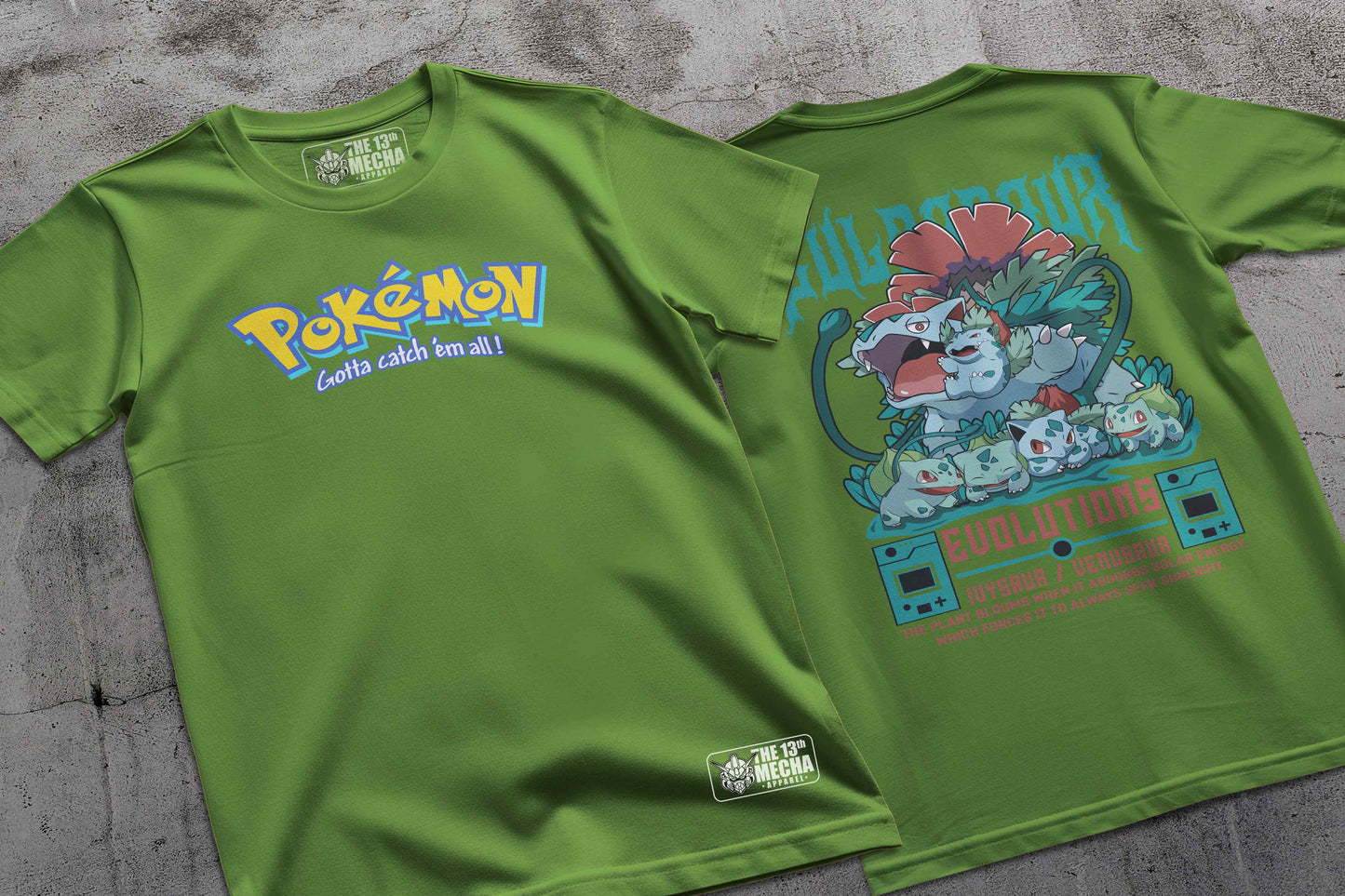 Pokemon - Bulbasaur 01 Premium Anime Design, High Quality DTF Print, 100% Cotton Shirt