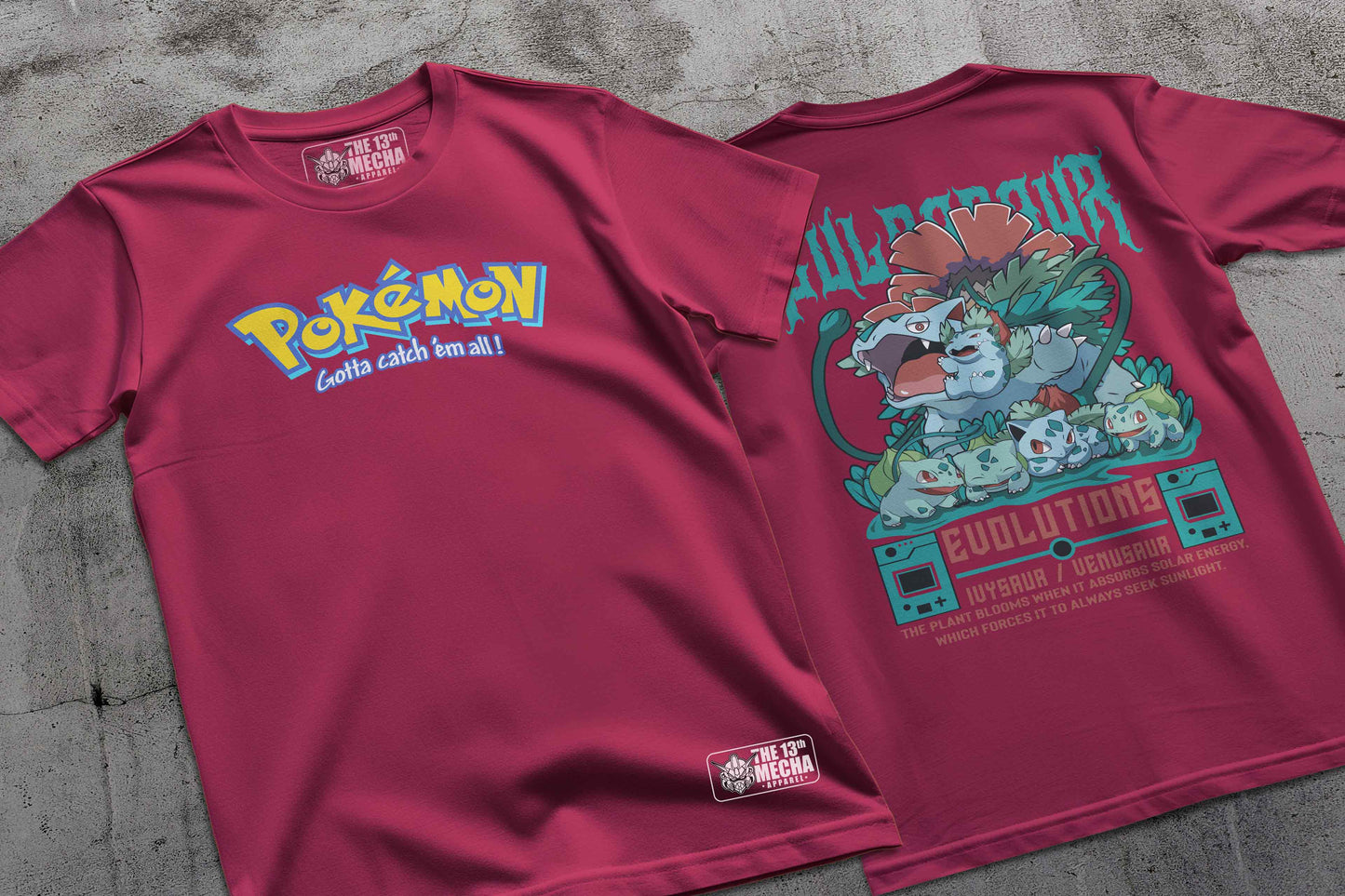 Pokemon - Bulbasaur 01 Premium Anime Design, High Quality DTF Print, 100% Cotton Shirt