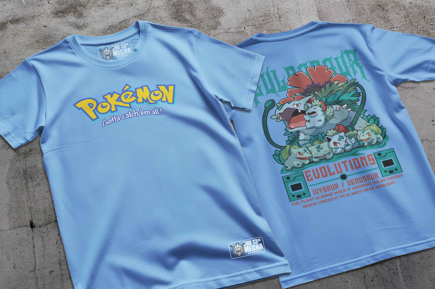 Pokemon - Bulbasaur 01 Premium Anime Design, High Quality DTF Print, 100% Cotton Shirt