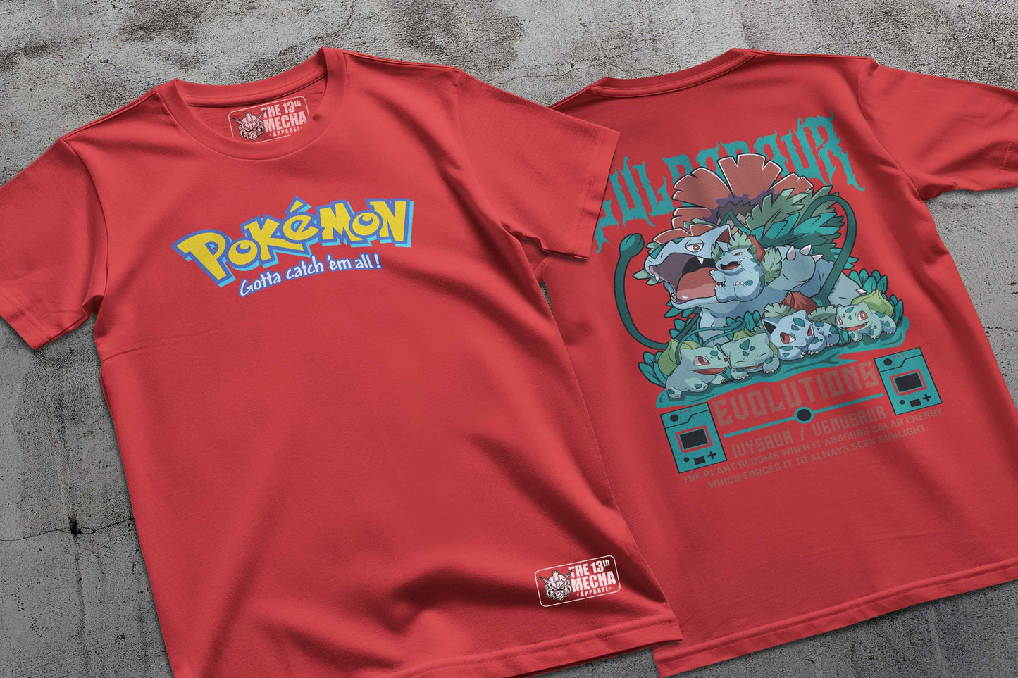 Pokemon - Bulbasaur 01 Premium Anime Design, High Quality DTF Print, 100% Cotton Shirt