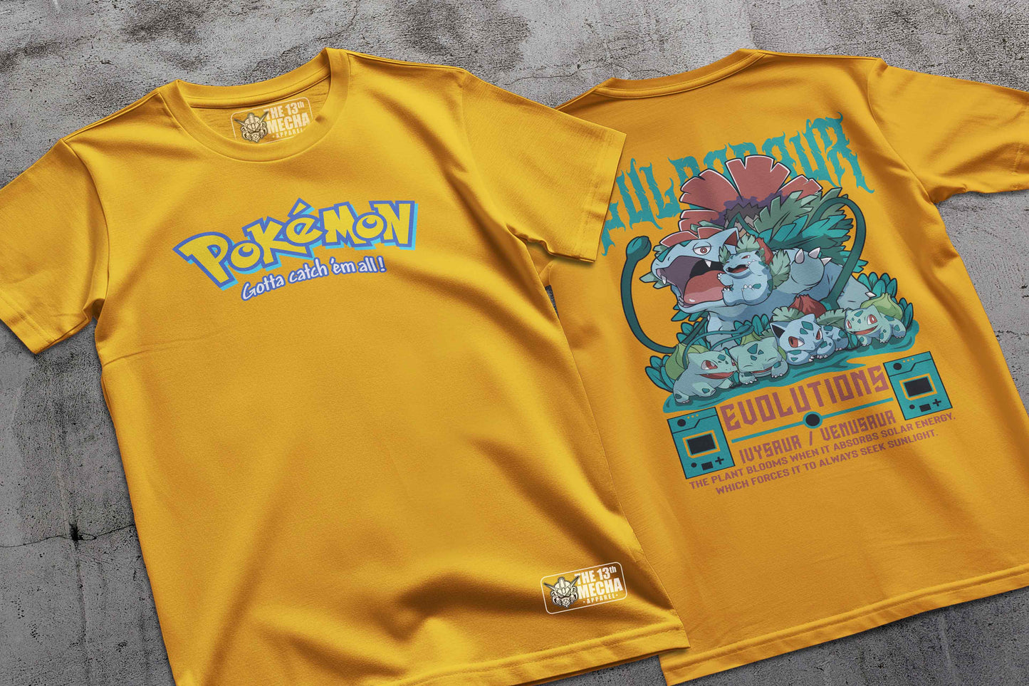 Pokemon - Bulbasaur 01 Premium Anime Design, High Quality DTF Print, 100% Cotton Shirt