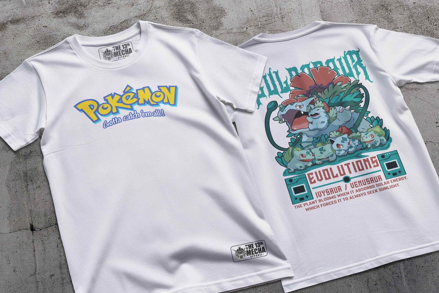 Pokemon - Bulbasaur 01 Premium Anime Design, High Quality DTF Print, 100% Cotton Shirt