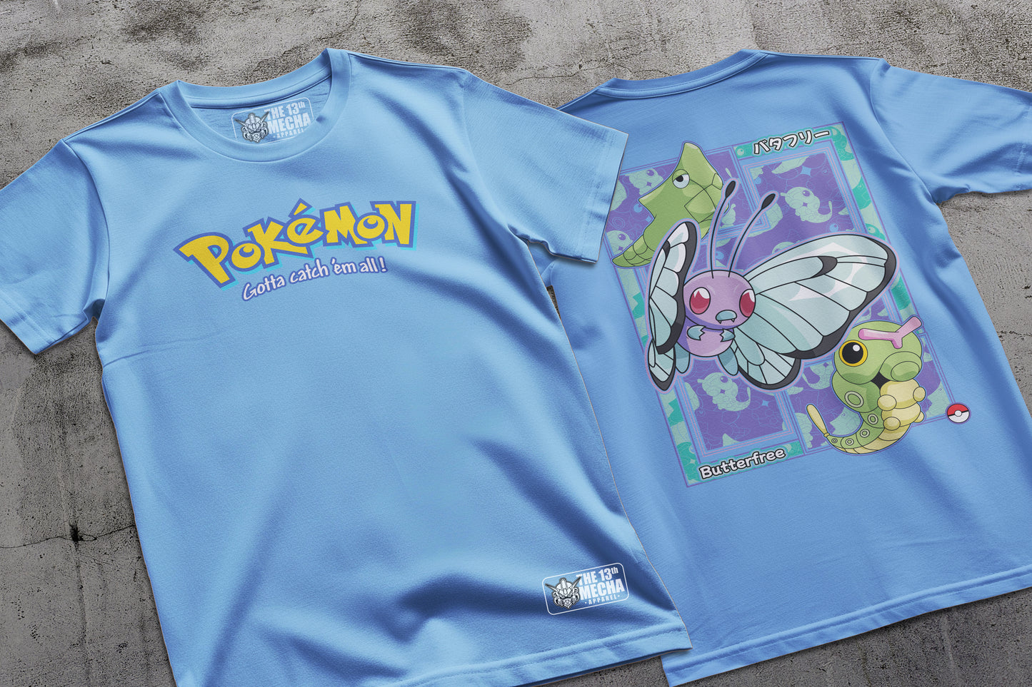 Pokemon - Butterfree 01 Premium Anime Design, High Quality DTF Print, 100% Cotton Shirt