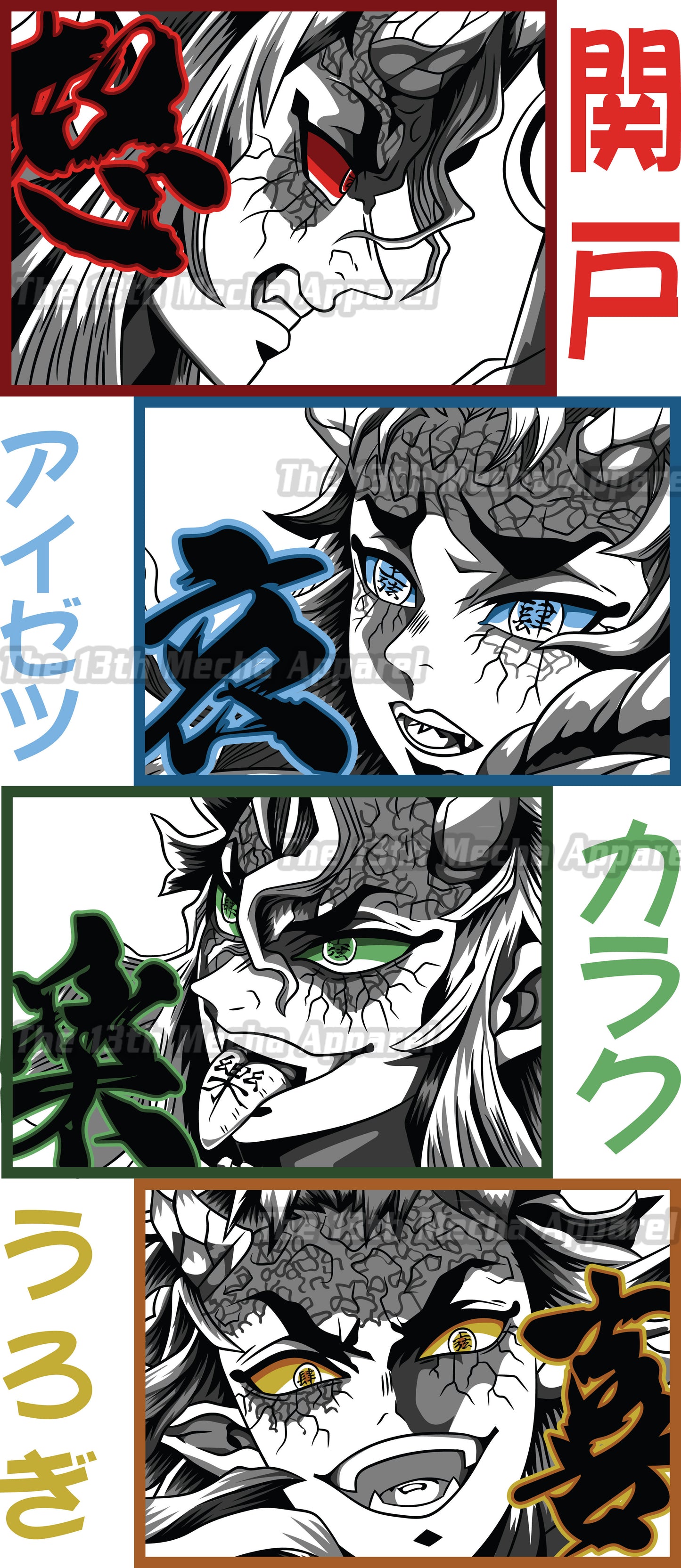 Demon Slayer - Clones of Emotions: Hantengu 02 Premium Anime Design, High Quality DTF Print, 100% Cotton Shirt