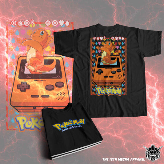 Pokemon - Charmander 02 Premium Anime Design, High Quality DTF Print, 100% Cotton Shirt