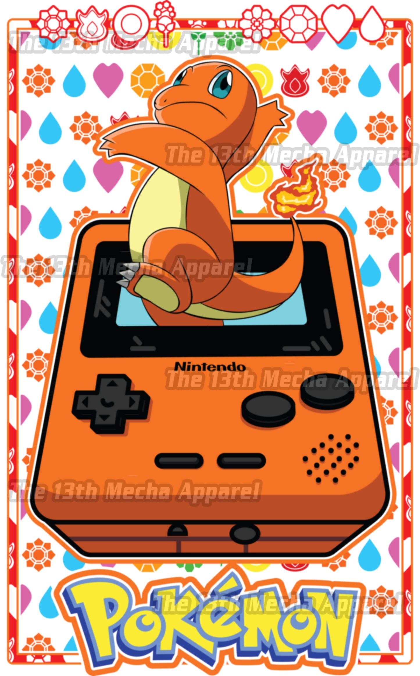 Pokemon - Charmander 02 Premium Anime Design, High Quality DTF Print, 100% Cotton Shirt