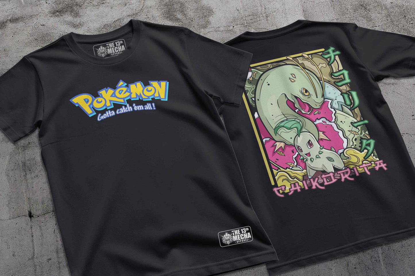 Pokemon - Chikorita 01 Premium Anime Design, High Quality DTF Print, 100% Cotton Shirt