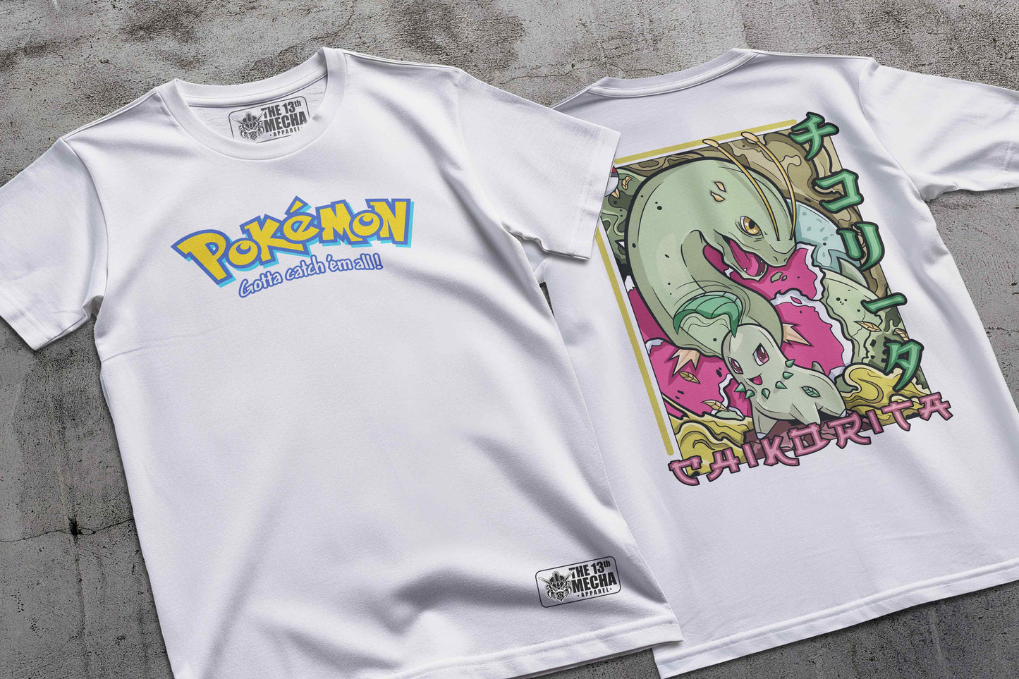 Pokemon - Chikorita 01 Premium Anime Design, High Quality DTF Print, 100% Cotton Shirt