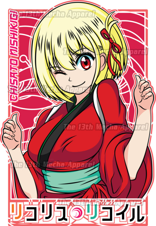 Lycoris Recoil - Chisato 03 Premium Anime Design, High Quality DTF Print, 100% Cotton Shirt