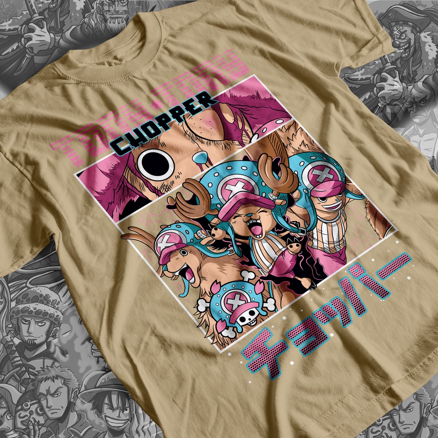 One Piece - Chopper Premium Anime Design, High Quality DTF Print, 100% Cotton Shirt