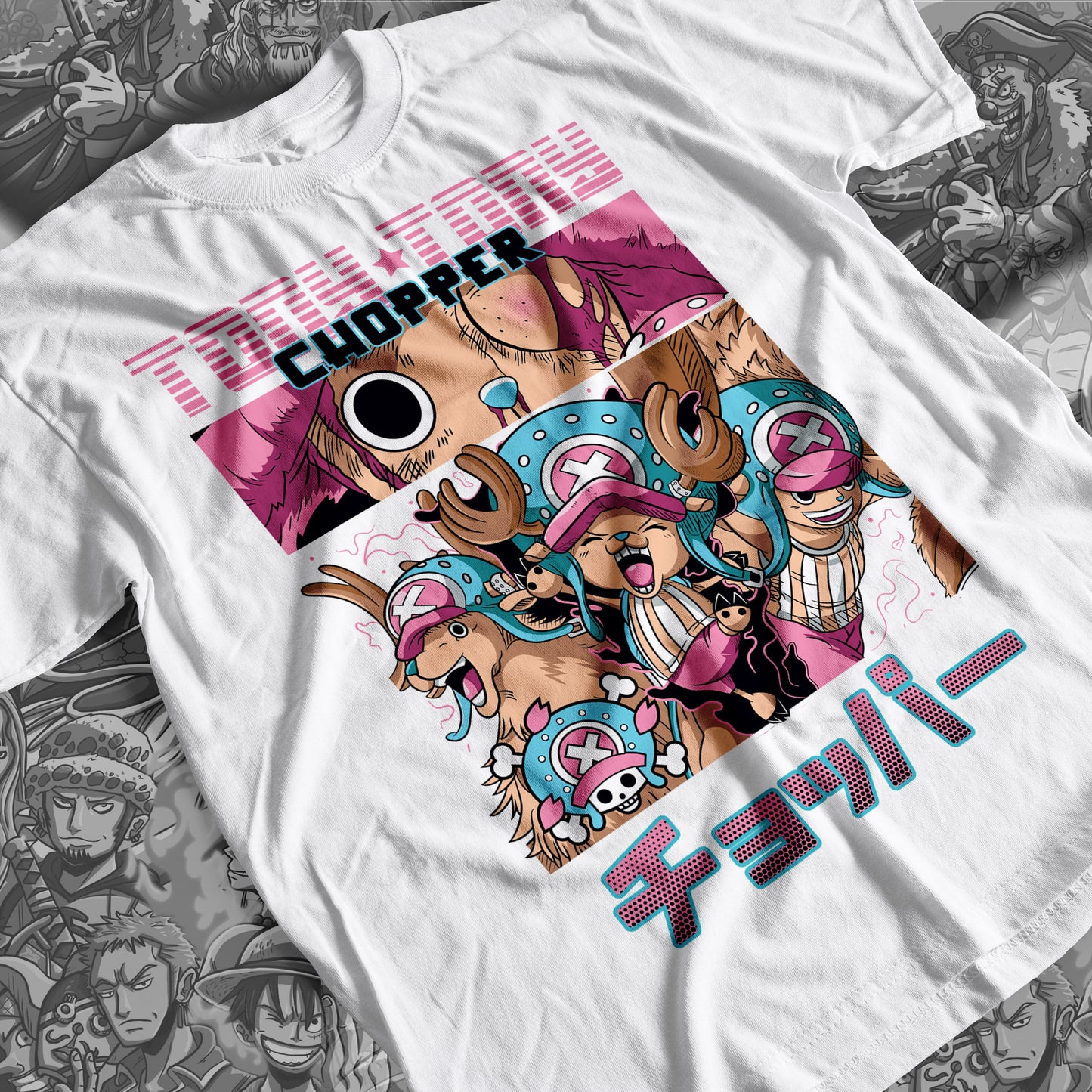 One Piece - Chopper Premium Anime Design, High Quality DTF Print, 100% Cotton Shirt