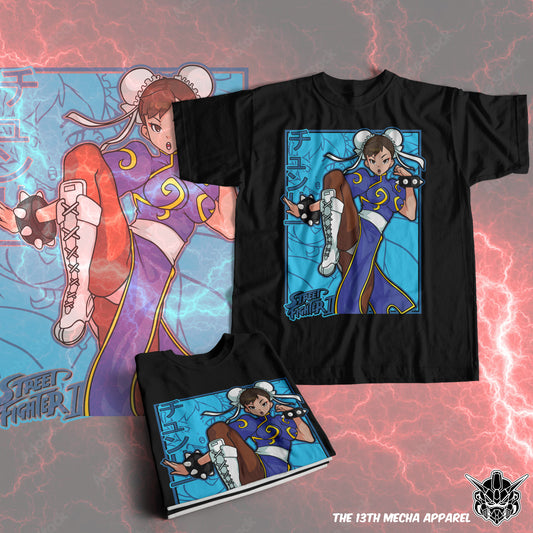 Street Fighter - Chunli 01 Premium Anime Design, High Quality DTF Print, 100% Cotton Shirt