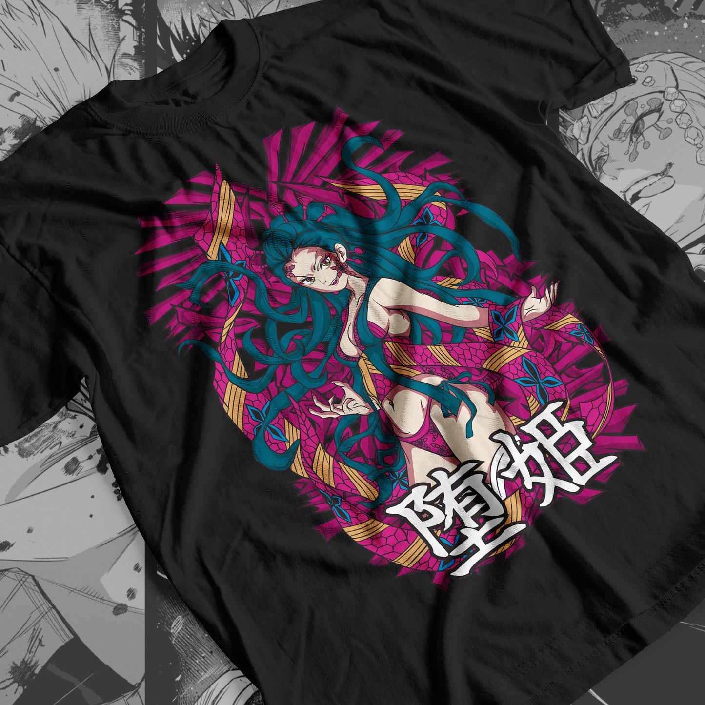 Demon Slayer - Daki 01 Premium Anime Design, High Quality DTF Print, 100% Cotton Shirt