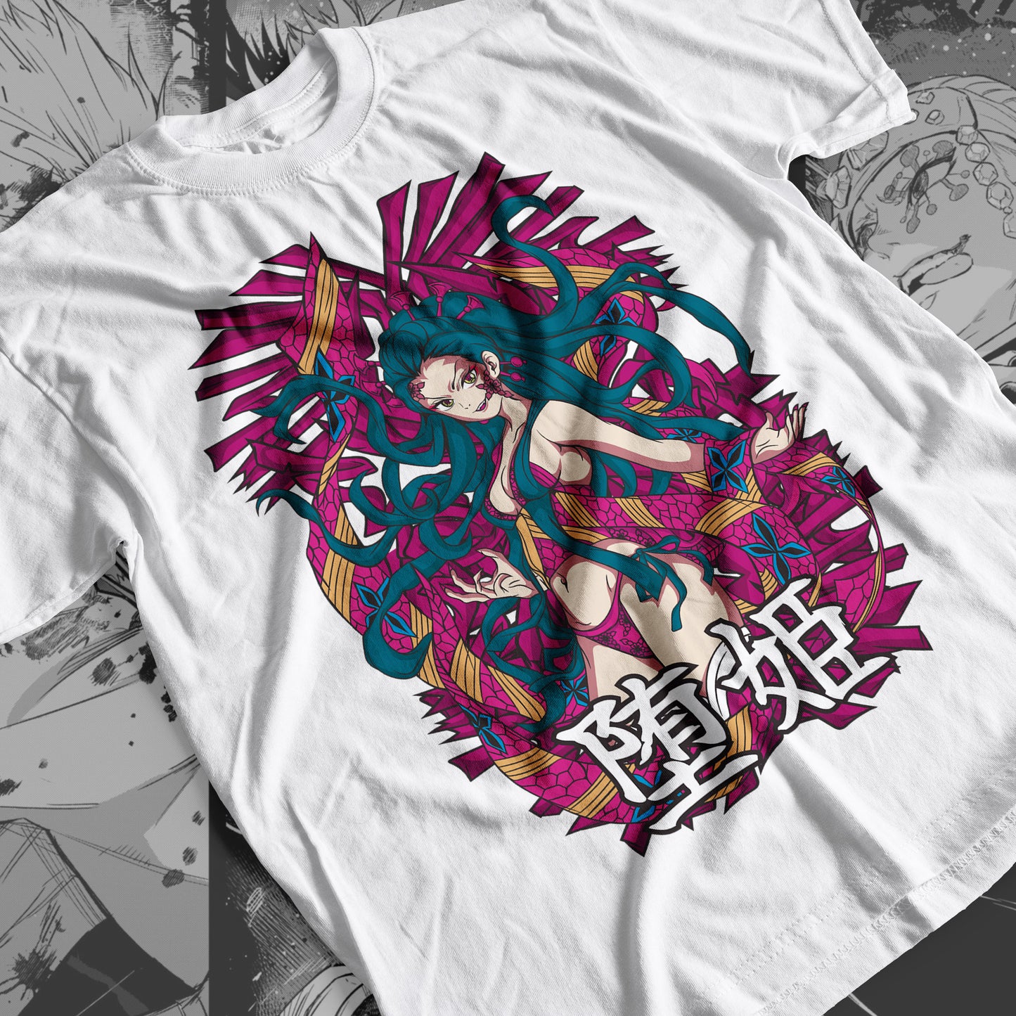 Demon Slayer - Daki 01 Premium Anime Design, High Quality DTF Print, 100% Cotton Shirt