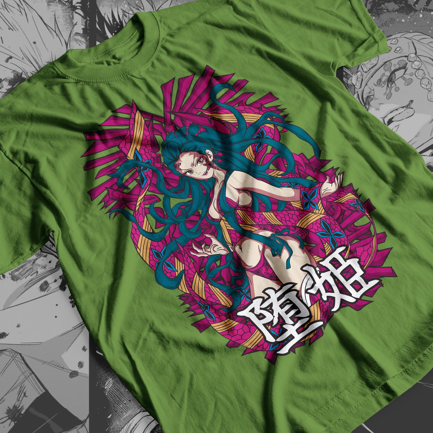 Demon Slayer - Daki 01 Premium Anime Design, High Quality DTF Print, 100% Cotton Shirt