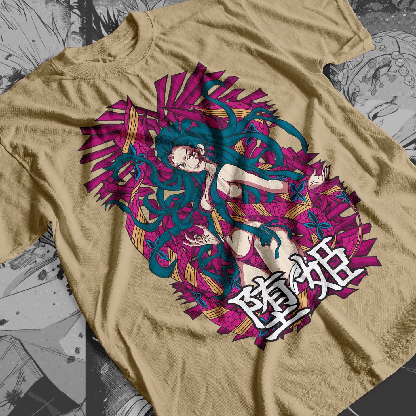 Demon Slayer - Daki 01 Premium Anime Design, High Quality DTF Print, 100% Cotton Shirt