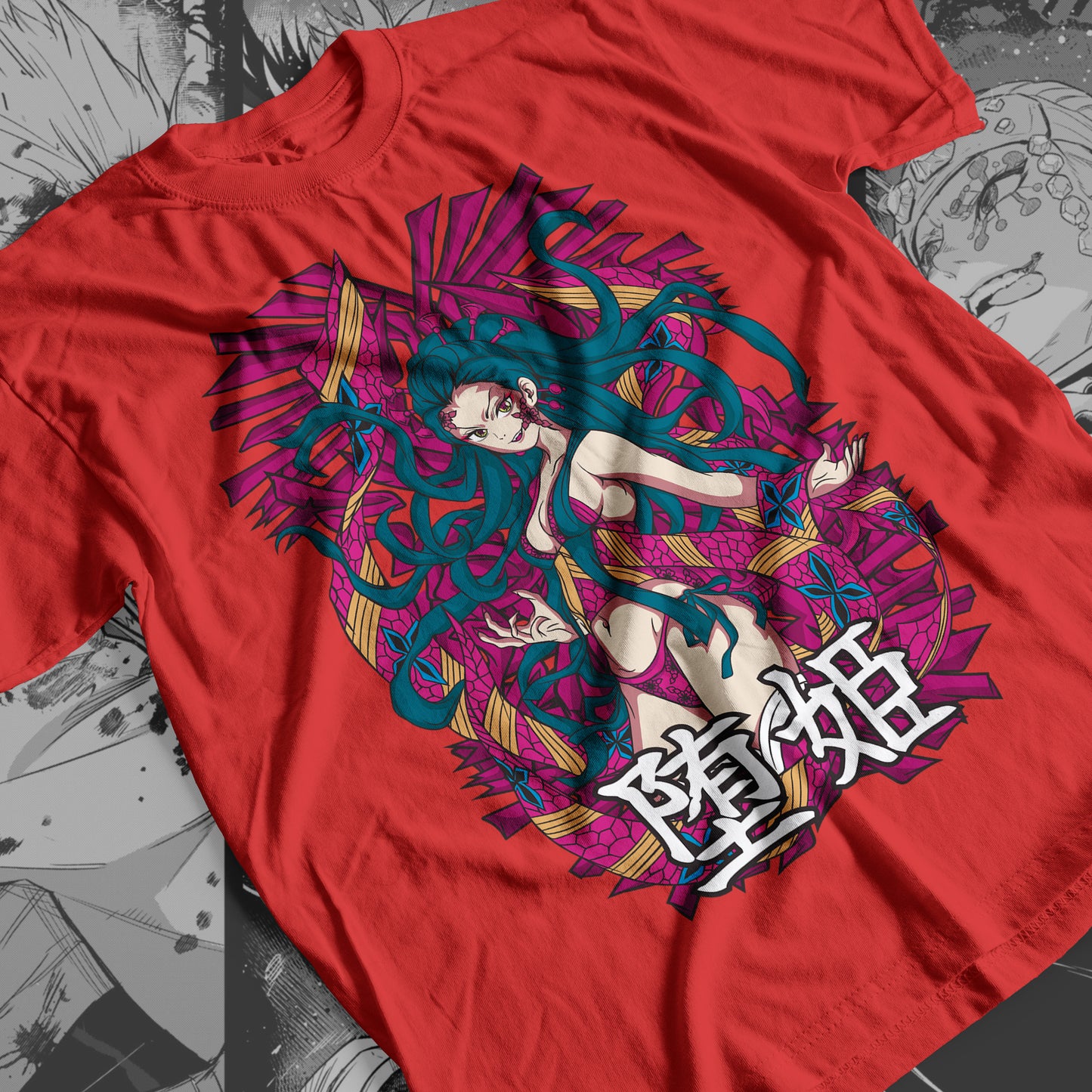 Demon Slayer - Daki 01 Premium Anime Design, High Quality DTF Print, 100% Cotton Shirt