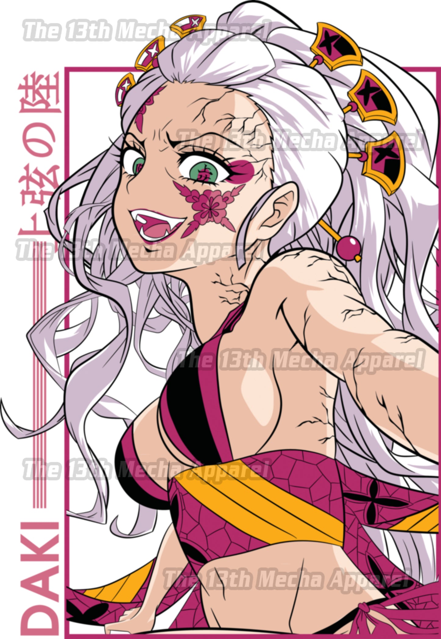 Demon Slayer - Daki 02 Premium Anime Design, High Quality DTF Print, 100% Cotton Shirt