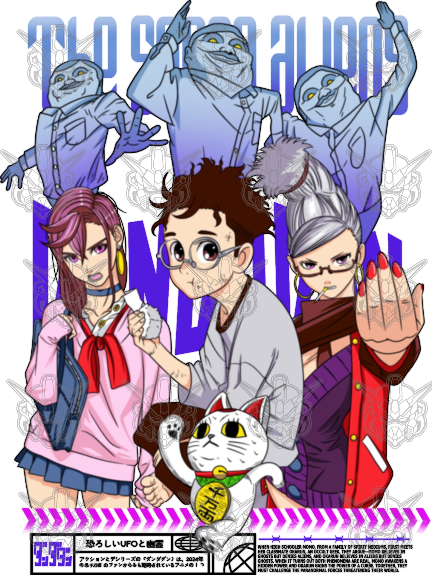 Dan Da Dan 01  Premium Anime Design, High Quality DTF Print, 100% Cotton Shirt