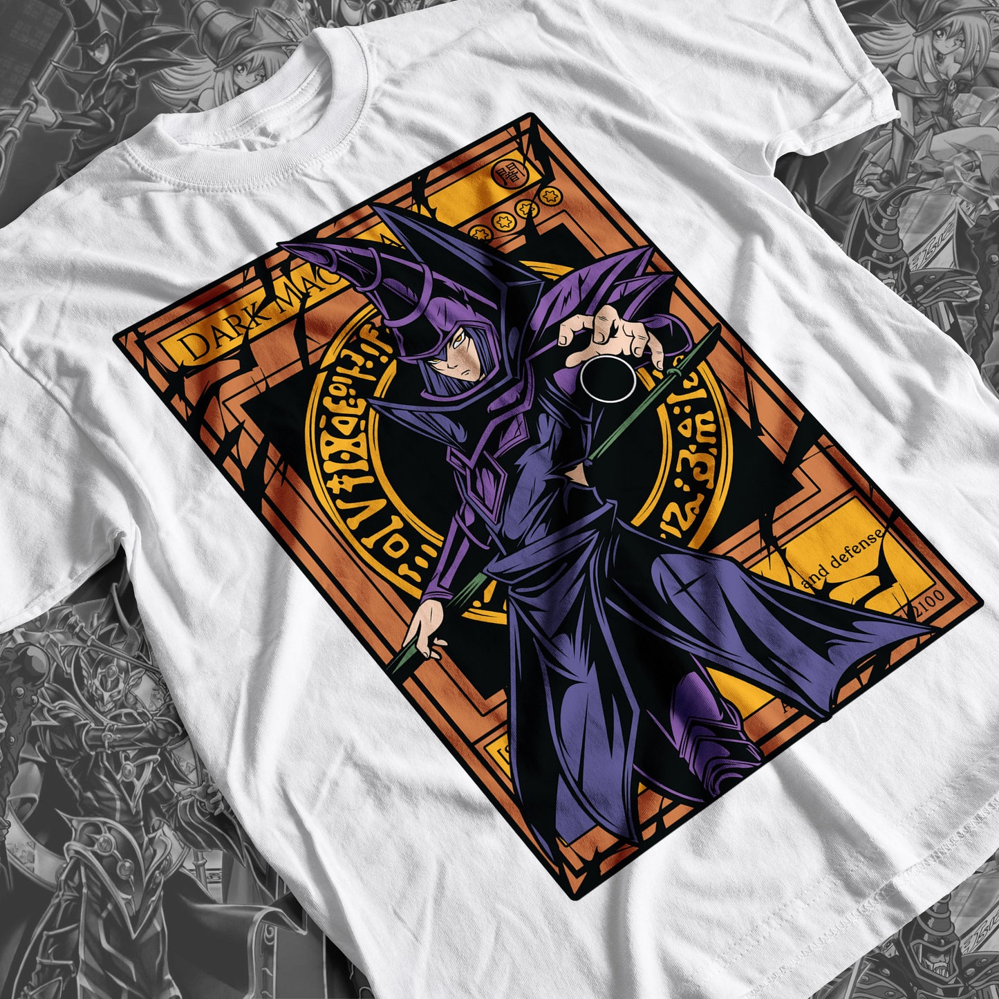 Yu-Gi-Oh! - Dark Magician 03 Premium Anime Design, High Quality DTF Print, 100% Cotton Shirt